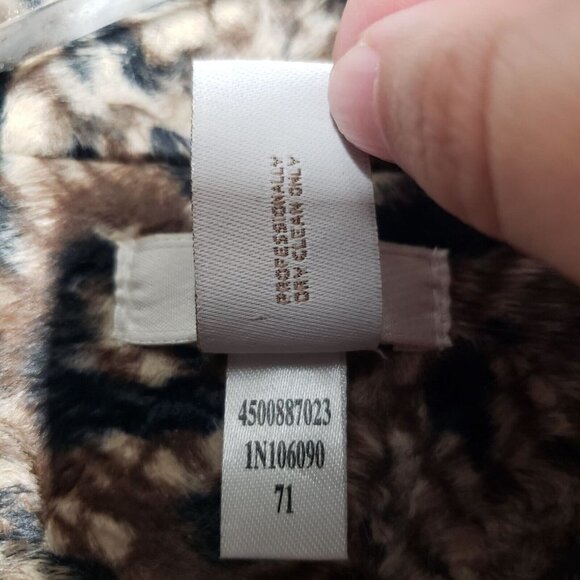 Chicos 2 Queen of Elegance Margaret Jacket Animal Faux Fur Lined Womens Large - Picture 6 of 11